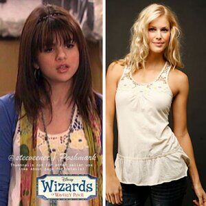 Free People Embroidered Cutaway Tank in Natural ASO Alex Russo